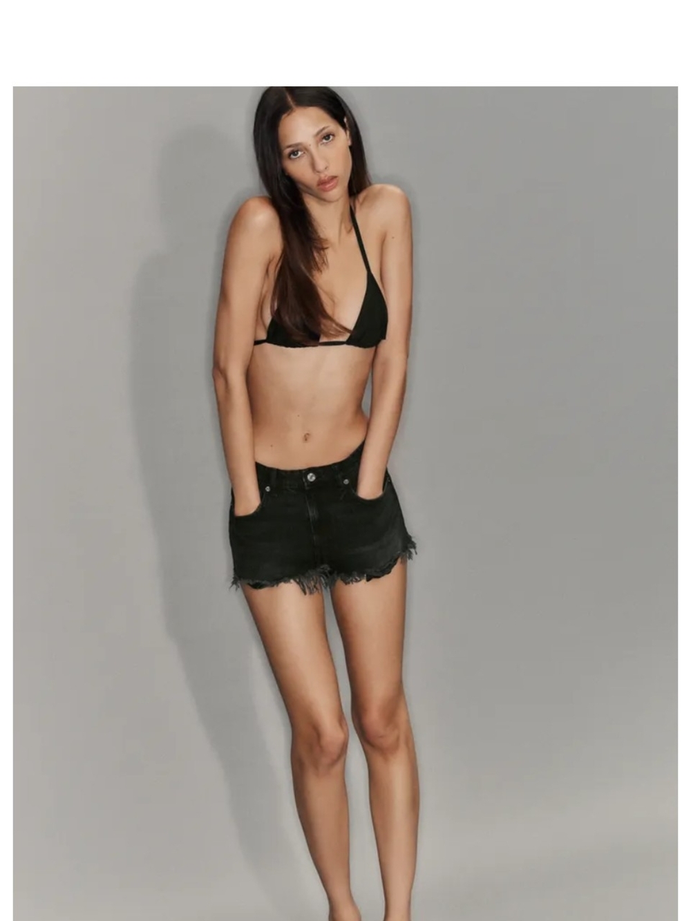 Zara High-Waisted Ripped Shorts